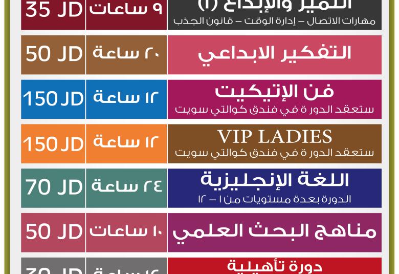 
<span>الدورات التدريبية في المنتدى العالمي للوسطية</span>
